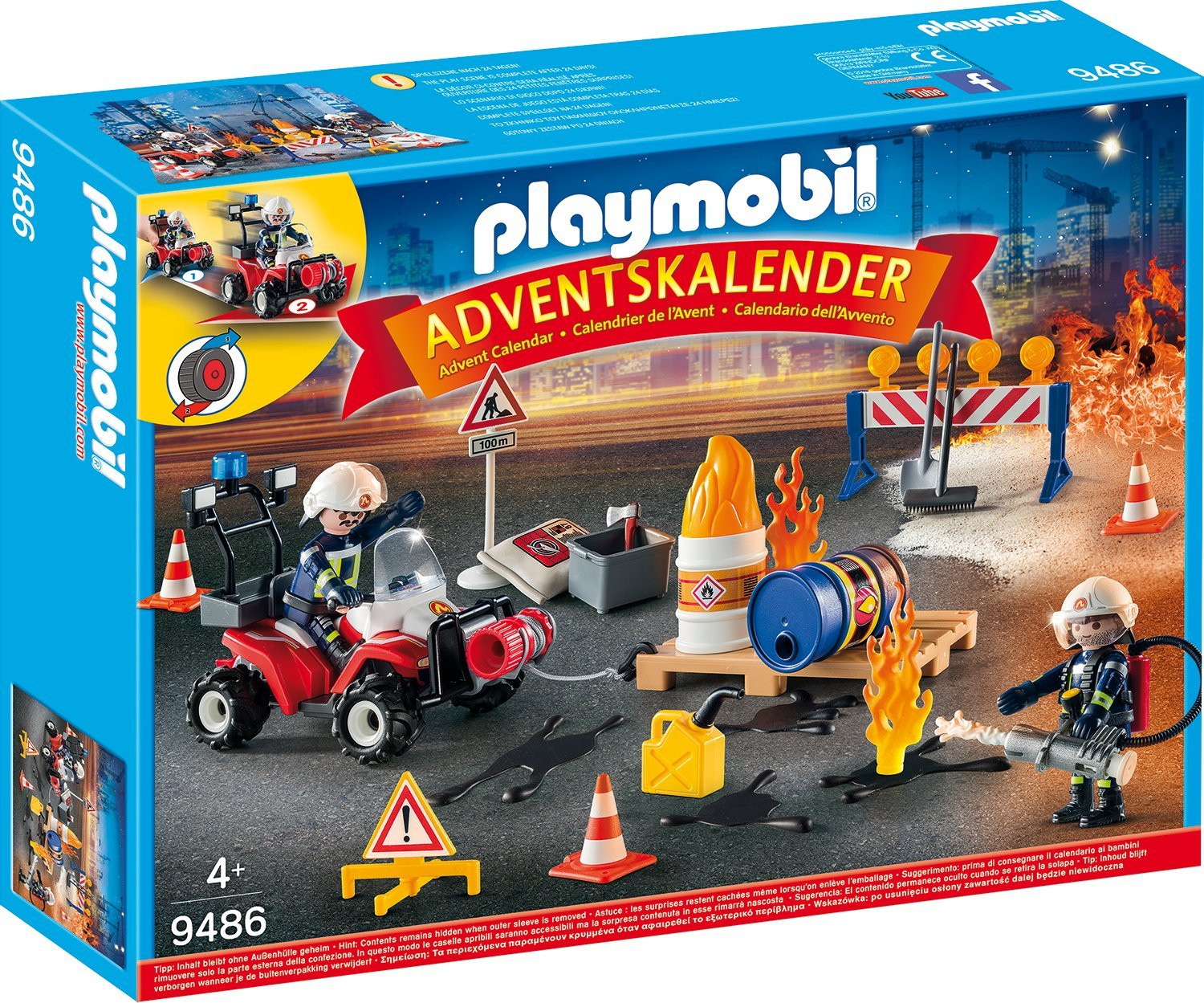 Playmobil Adventní kalendář Playmobil 9486 Zásah hasičů