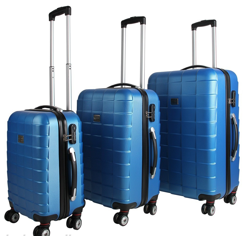 Goleto Sada cestovních kufrů 3 kusy | modrá