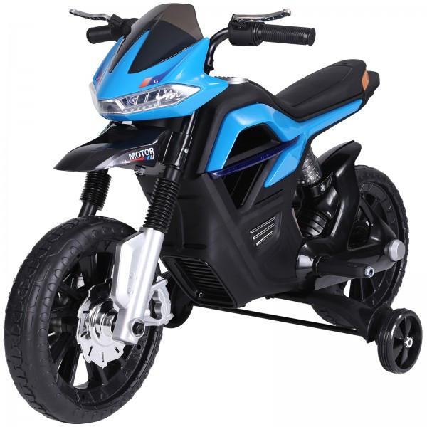 Goleto Dětská elektrická motorka 105 x 52,3 x 62,3 cm | modro-černá