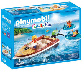 Playmobil 70091 Motorový člun s tahacími kruhy č.1