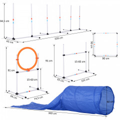 Agility překážky pro psy s tunelem a kruhem č.2