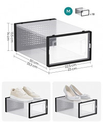 Variabilní plastový organizér 33,3 x 23 x 14 cm | transparentní + černý č.3