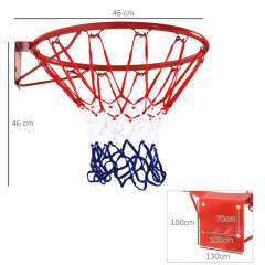 Nástěnný basketbalový koš se sítí | ø46 cm č.3