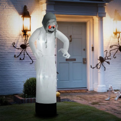 Nafukovací halloweenský duch čarodějnice s LED osvětlením | 77 x 47 x 180 cm č.1