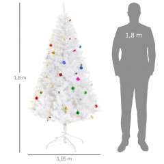 Umělý vánoční stromeček včetně dekorací 180 cm|bílý č.2