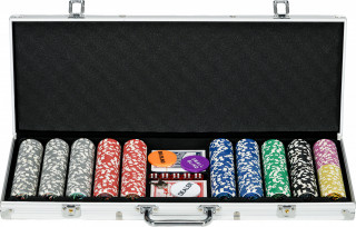 Přenosný pokerový set s 500 žetony | 56 x 23,5 x 6,5 cm č.1