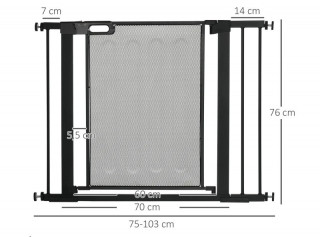Zábrana pro psy s automatickým zavíráním | černá č.2