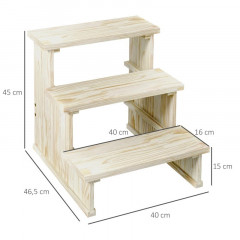 Schody pro domácí mazlíčky 40x46,5x45 cm | přírodní č.2