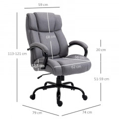 Kancelářské ergonomická křeslo| světle šedé č.2