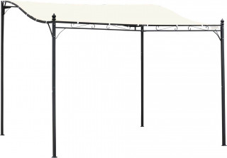 Pergola s kovovým přístřeškem 297x297 cm | krémová